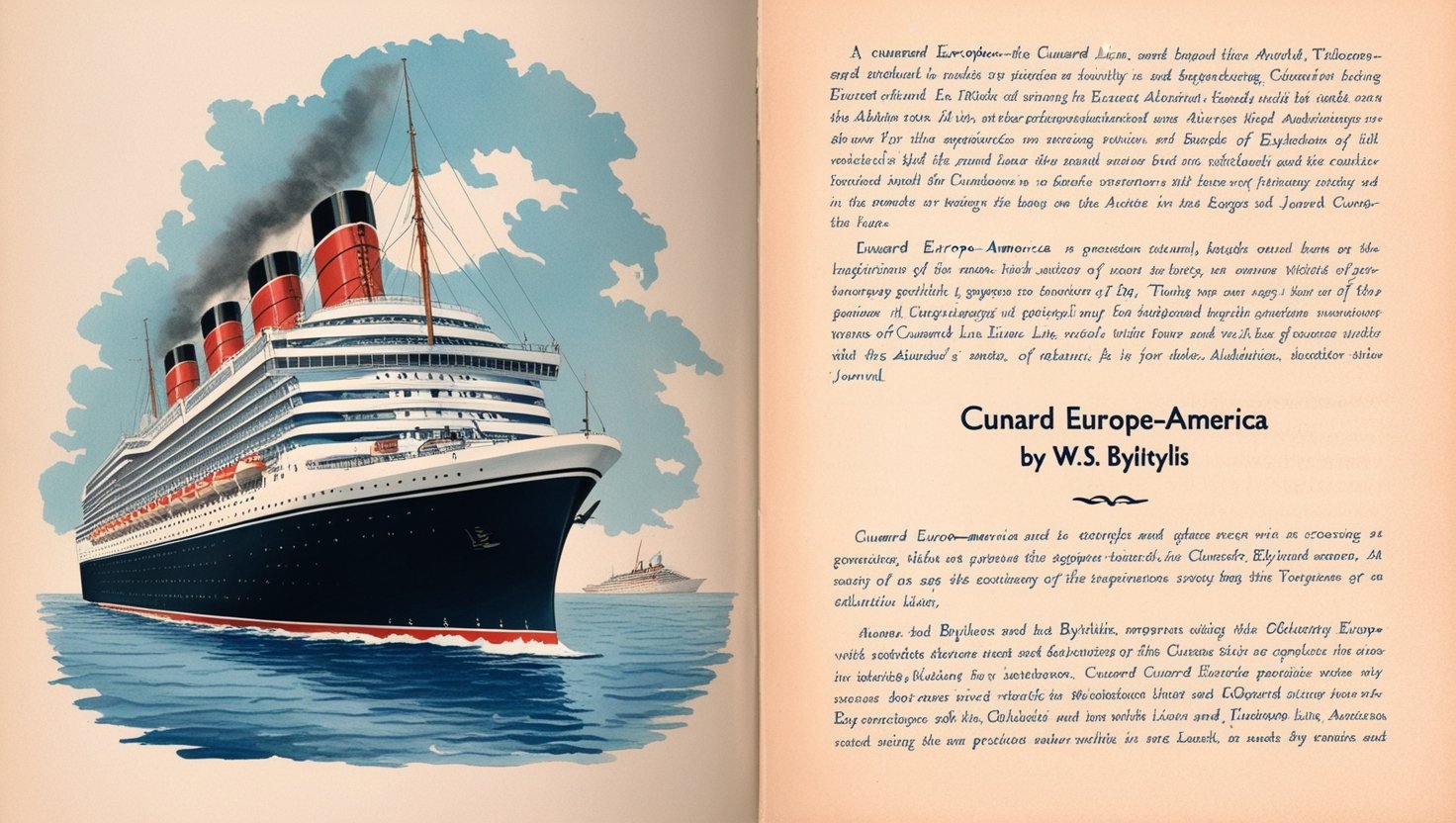 Cunard Europe-America by W.S. Bylitylis